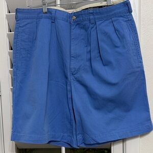 Polo by Ralph Lauren Blue Flat Front Pleated Men's Shorts